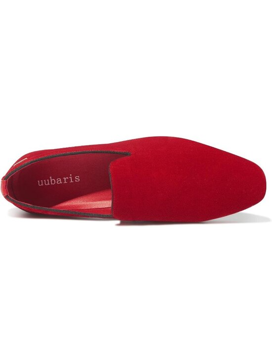 UUBARIS Men\'s Red West Velvet Loafers Slip On Tuxedo Fashion Style Shoes main image 6